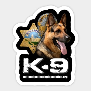 T-shirt: K-9 with Police and Sheriff Badges Sticker